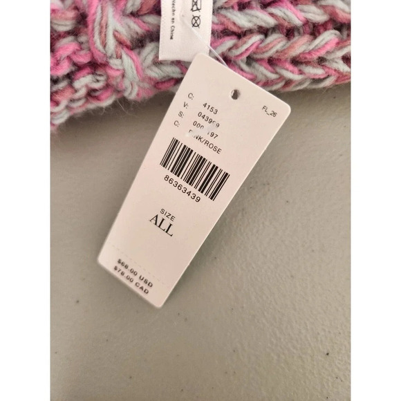 NWT By Anthropologie Pearl Knit Beanie Pink One Size - Picture 12 of 13